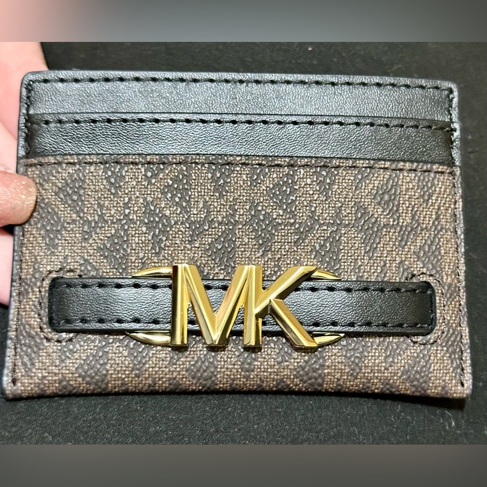 Michael Kors Brown and Black Card Holder